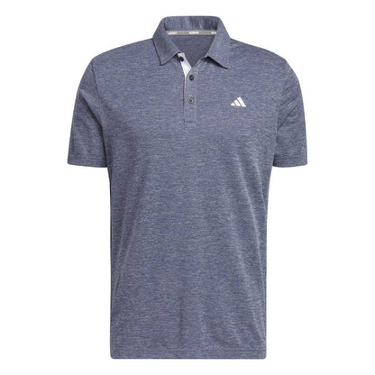Light Navy - Front - Adidas Mens Heather Golf Polo Shirt