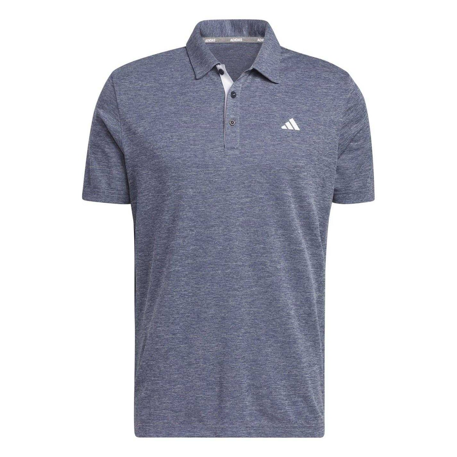 Light Navy - Front - Adidas Mens Heather Golf Polo Shirt