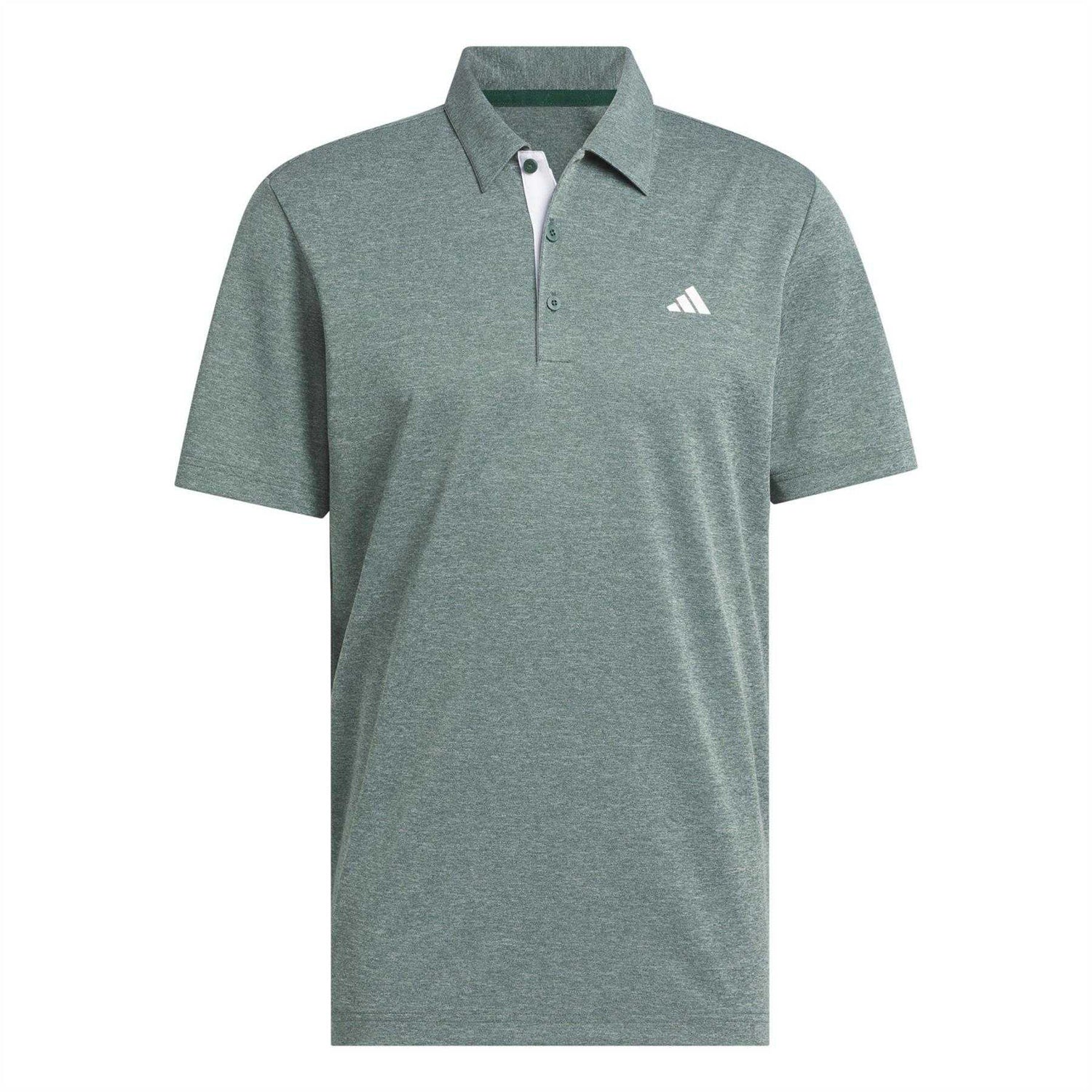 College Green - Front - Adidas Mens Heather Golf Polo Shirt