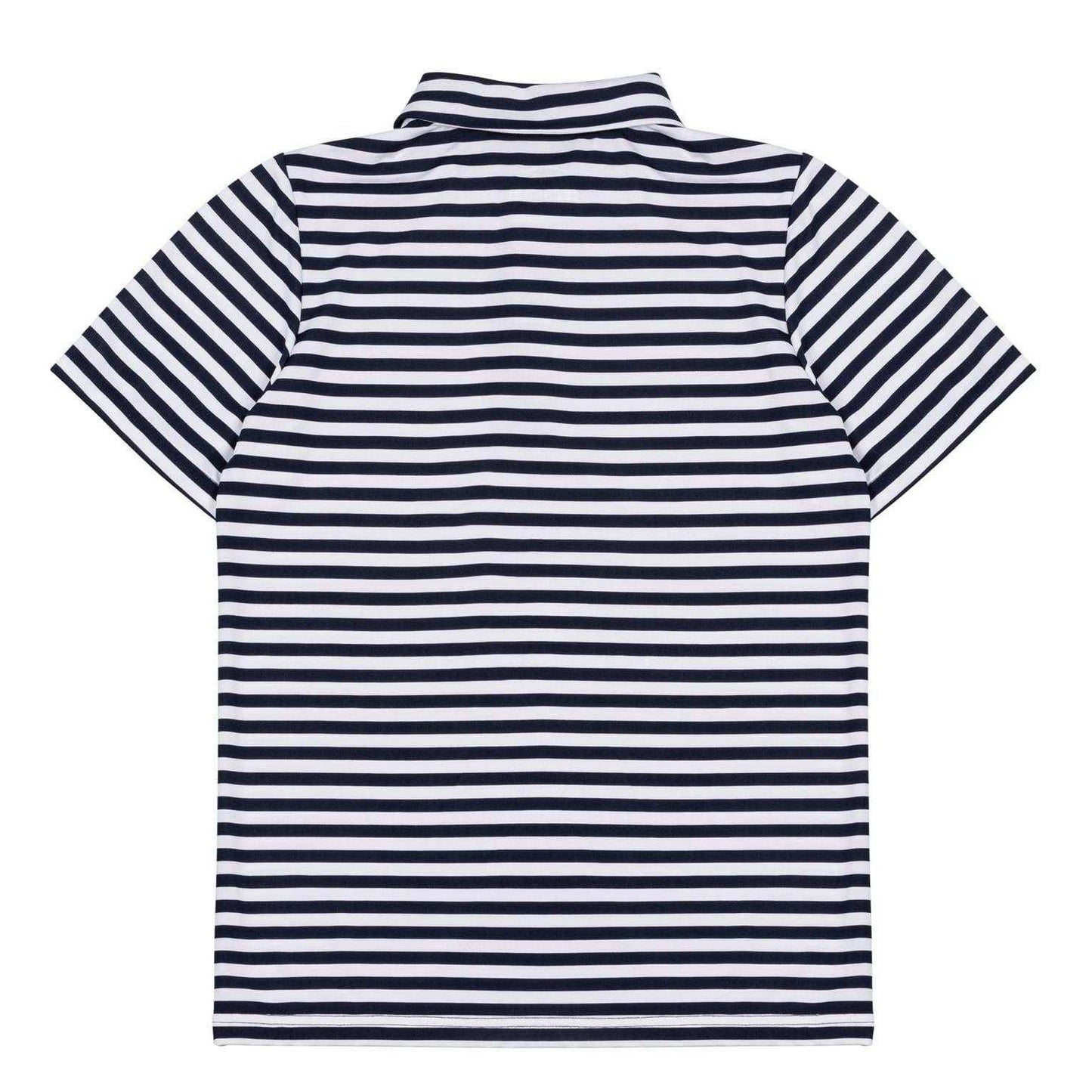 Navy - Back - Slazenger Childrens-Kids Horizontal Stripe Polo Shirt
