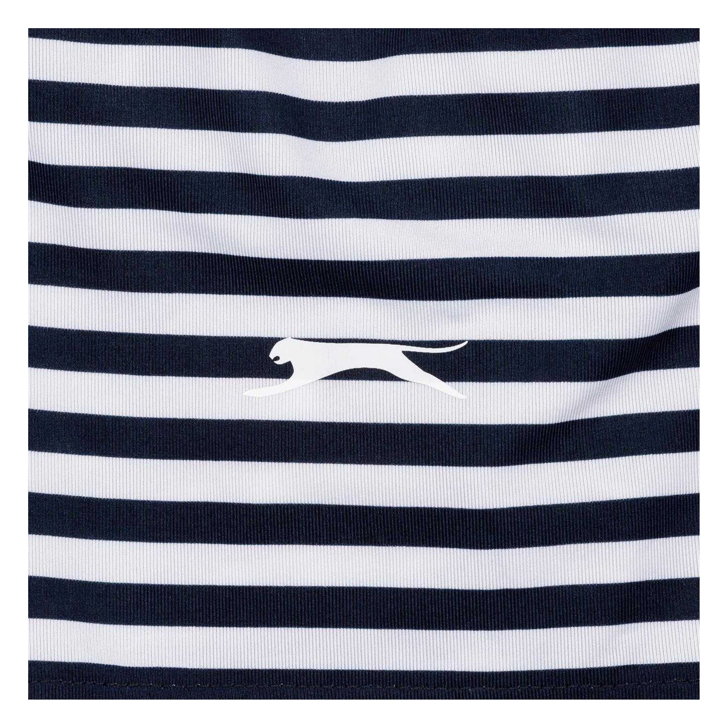 Navy - Side - Slazenger Childrens-Kids Horizontal Stripe Polo Shirt