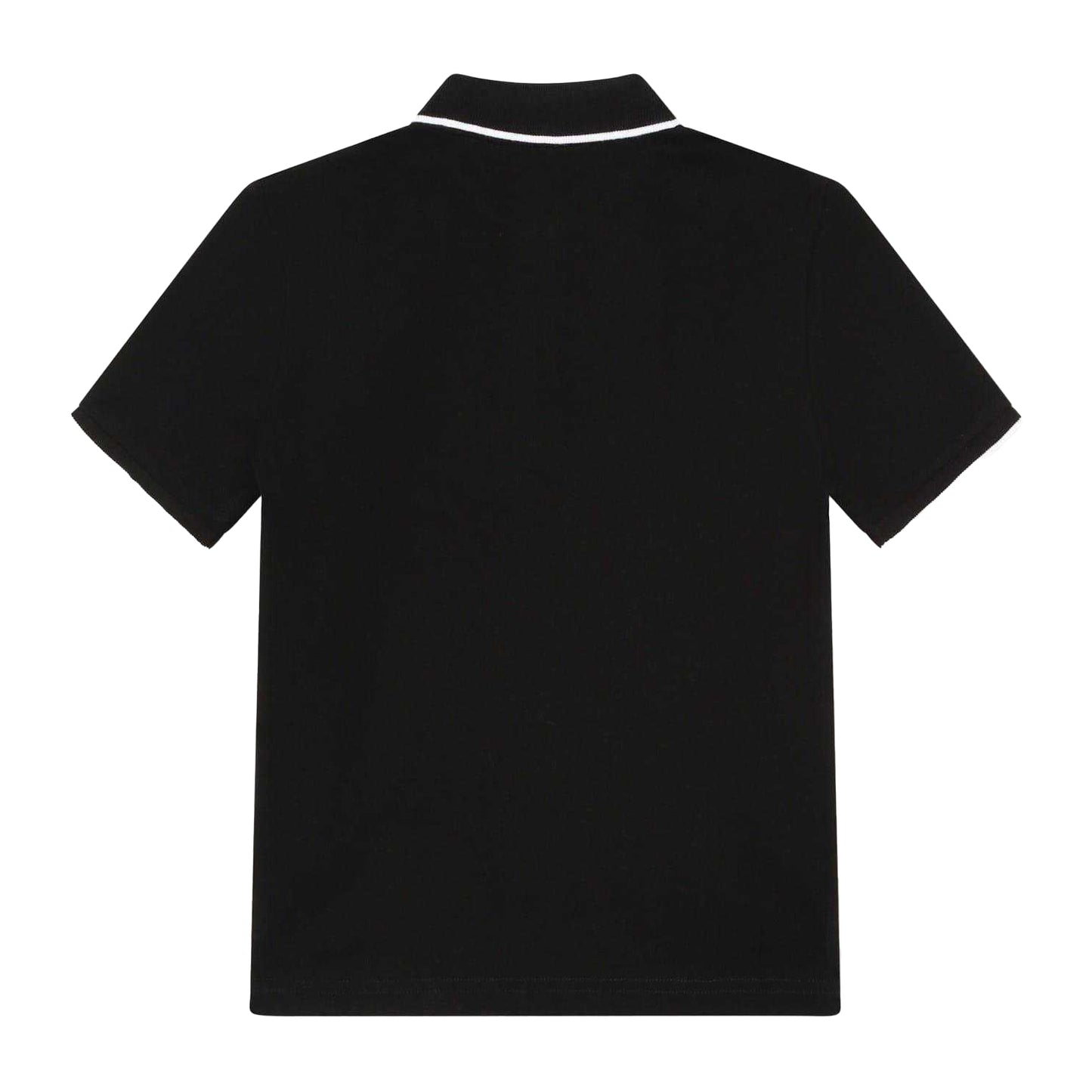 Black - Back - Boss Childrens-Kids Short-Sleeved Polo Shirt