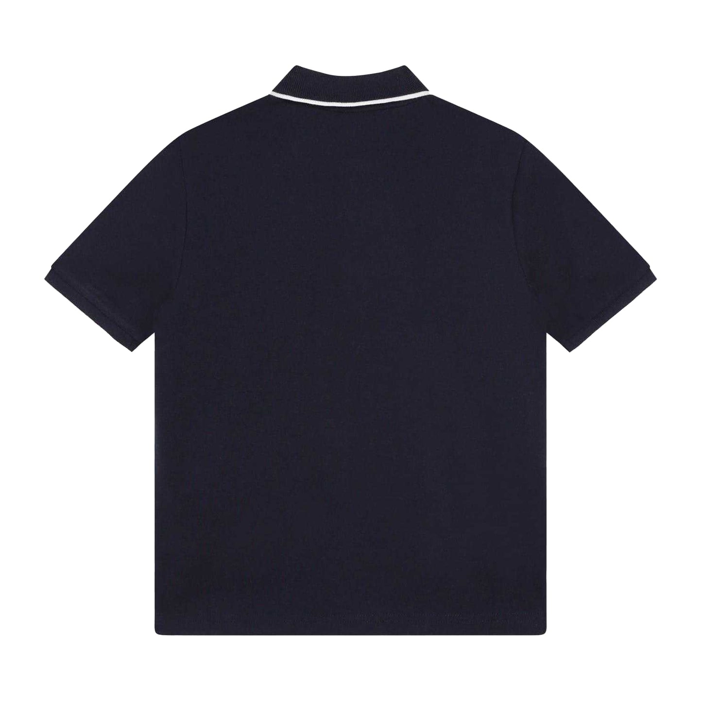 Navy - Back - Boss Childrens-Kids Short-Sleeved Polo Shirt
