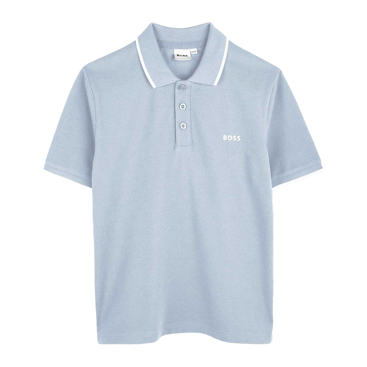 Pale Blue - Front - Boss Childrens-Kids Short-Sleeved Polo Shirt