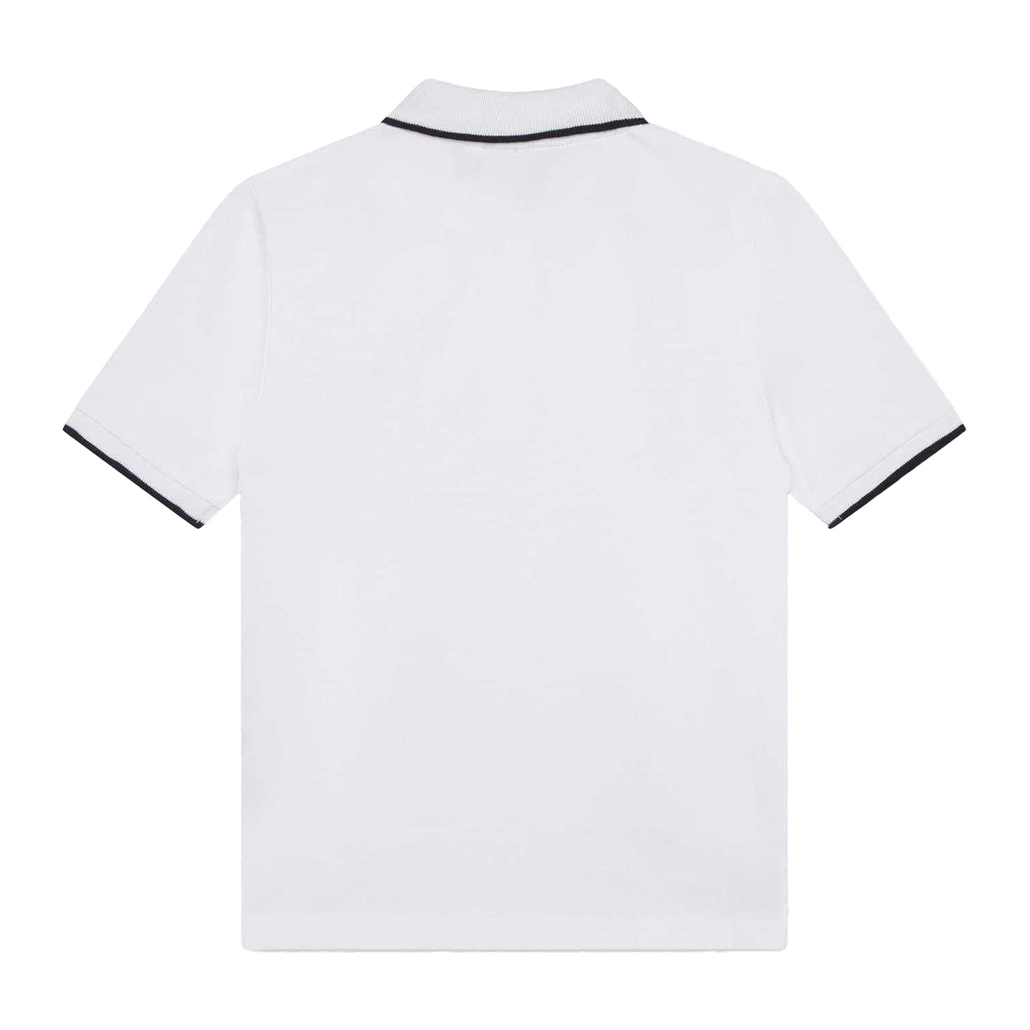 White - Back - Boss Childrens-Kids Short-Sleeved Polo Shirt