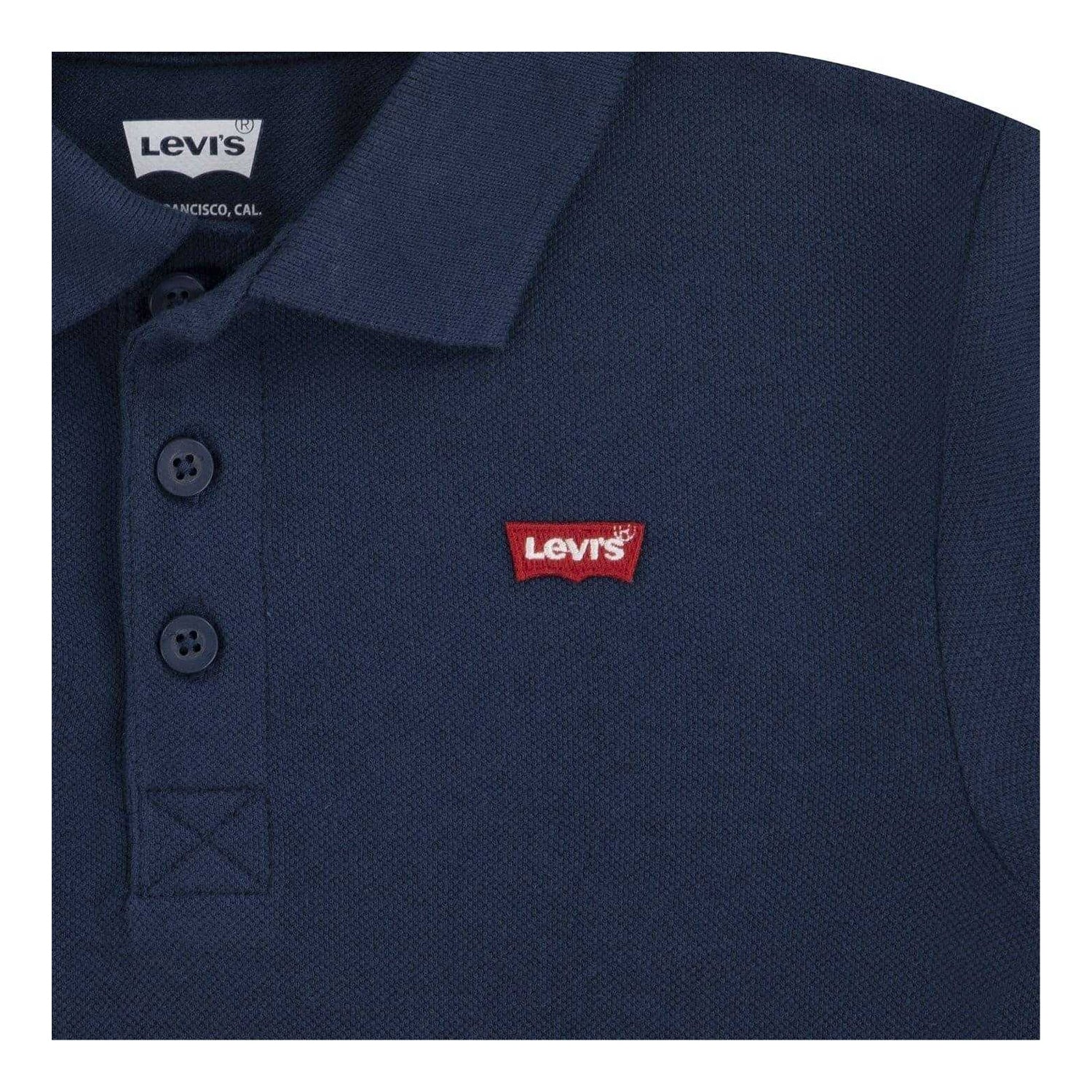 Blue - Side - Levis Childrens-Kids Regular Short-Sleeved Polo Shirt