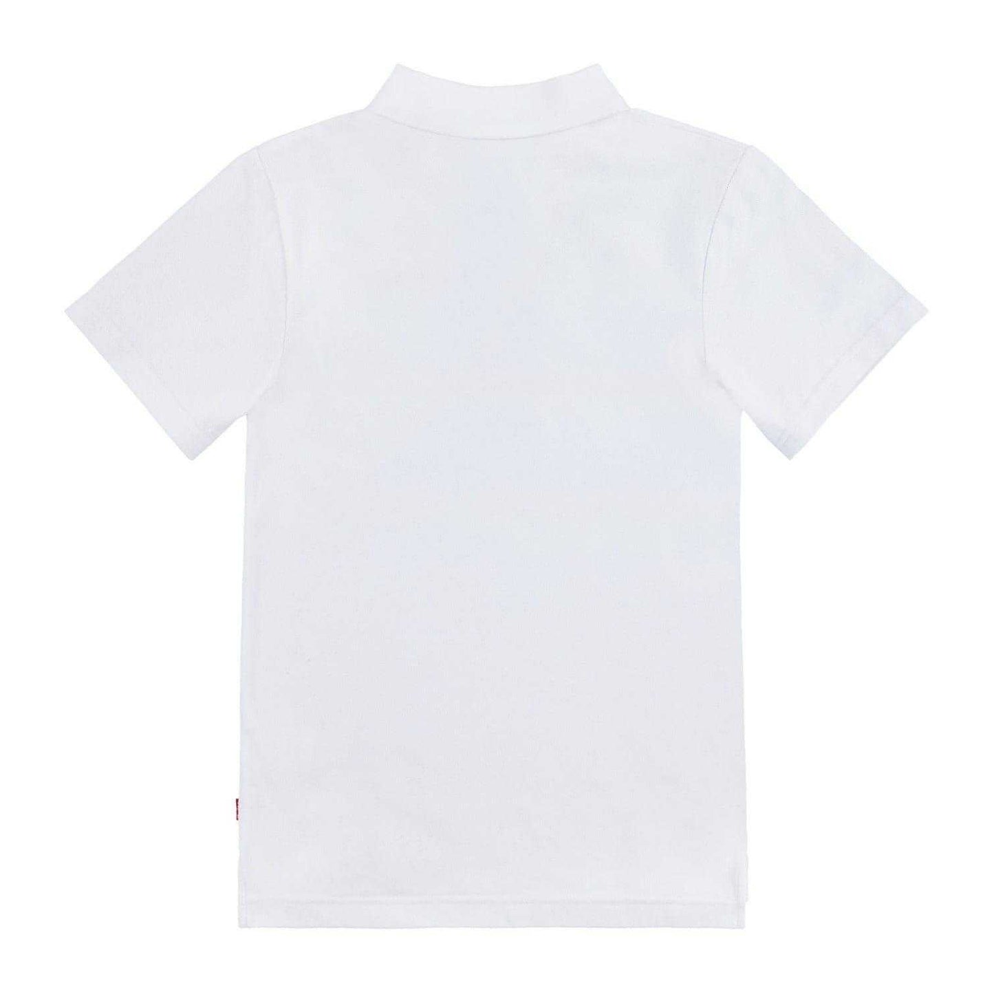 White - Back - Levis Childrens-Kids Regular Short-Sleeved Polo Shirt