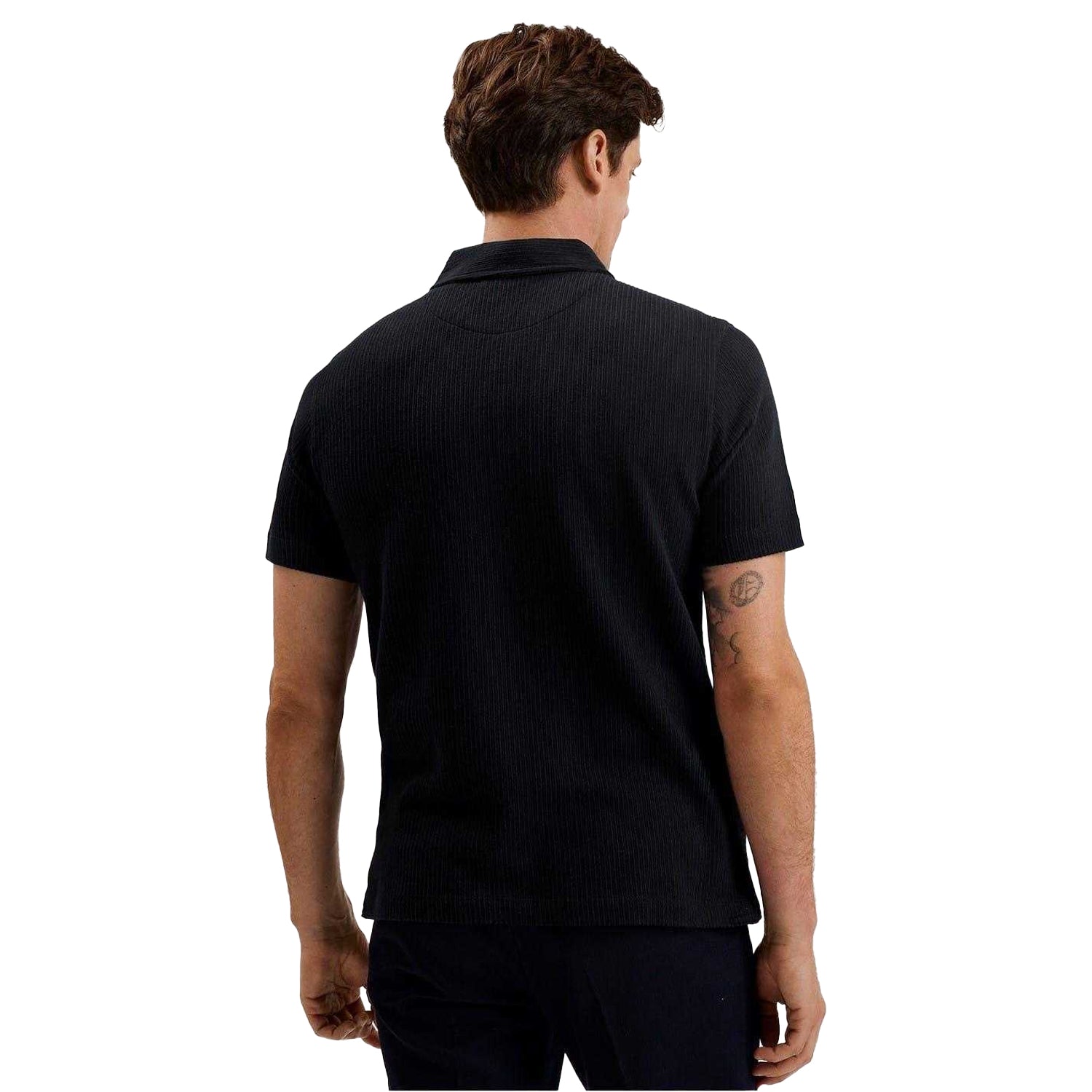 Navy - Back - Ted Baker Mens Elgrave Regular Polo Shirt