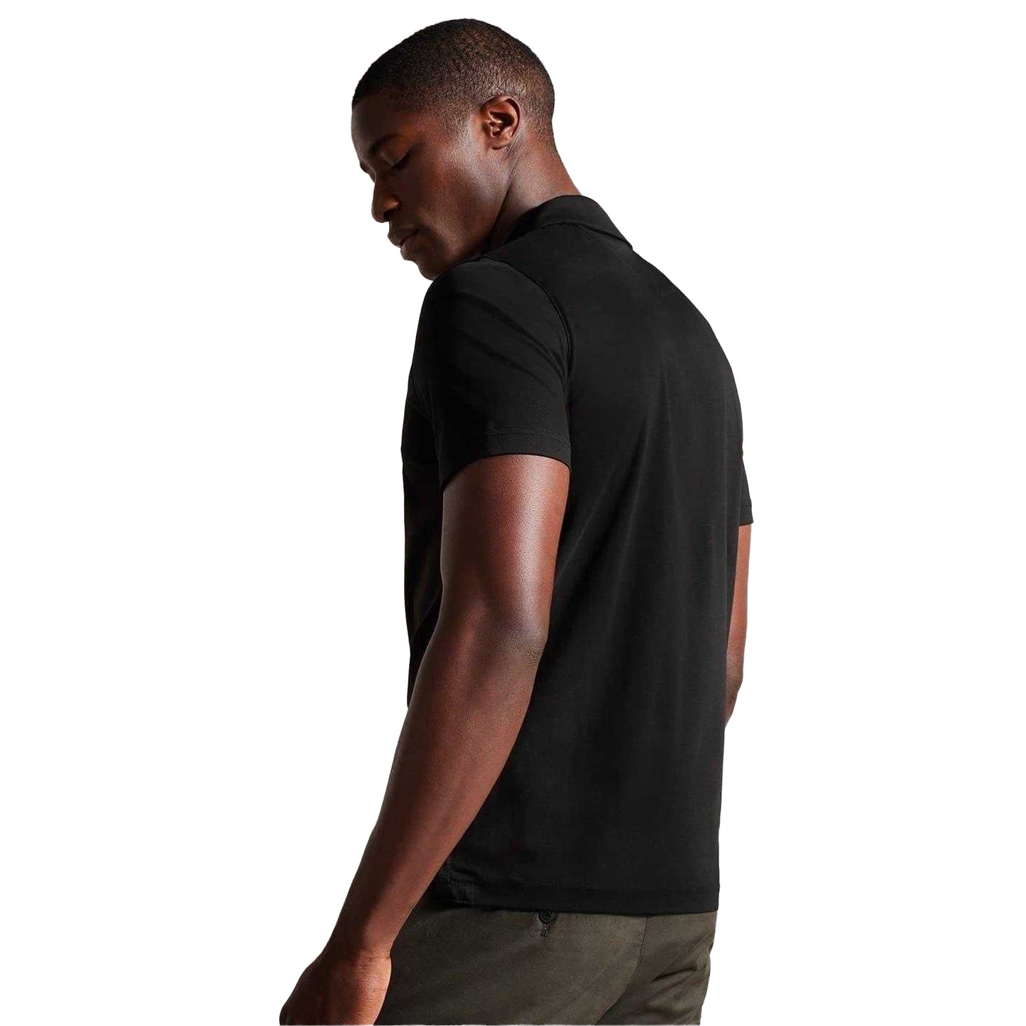 Black - Back - Ted Baker Mens Zeiter Cotton Polo Shirt