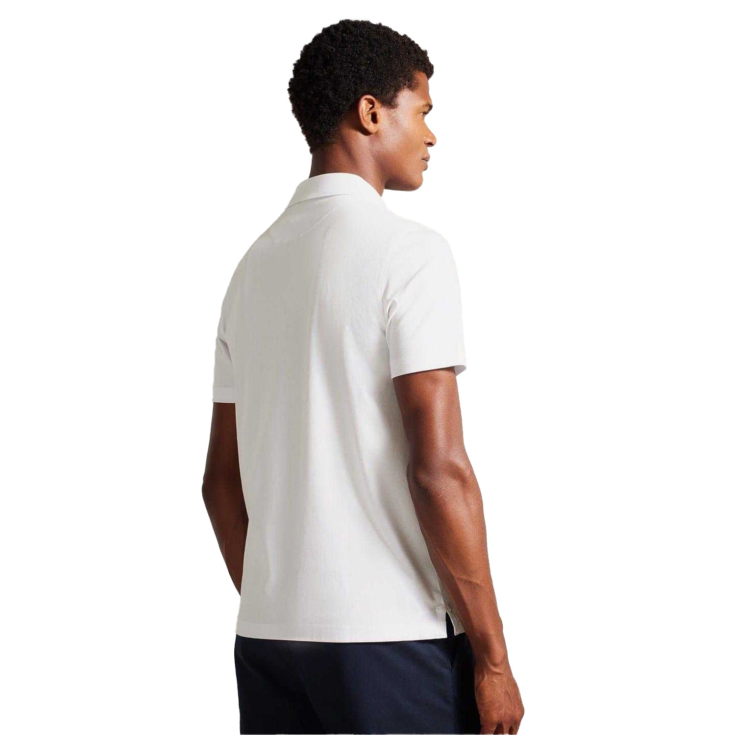 White - Back - Ted Baker Mens Zeiter Cotton Polo Shirt