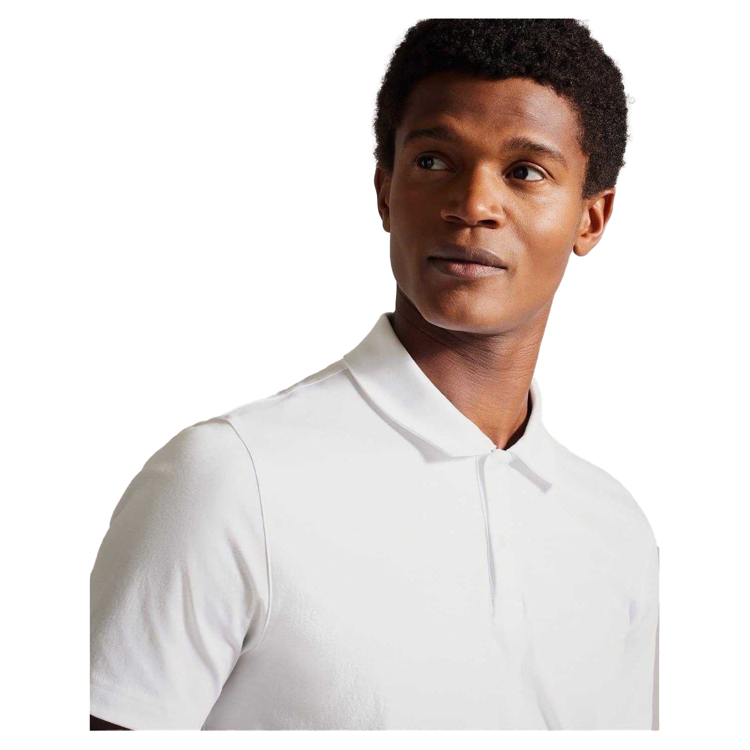 White - Side - Ted Baker Mens Zeiter Cotton Polo Shirt