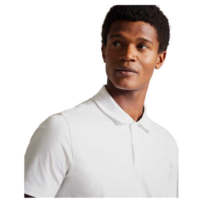 White - Side - Ted Baker Mens Zeiter Cotton Polo Shirt