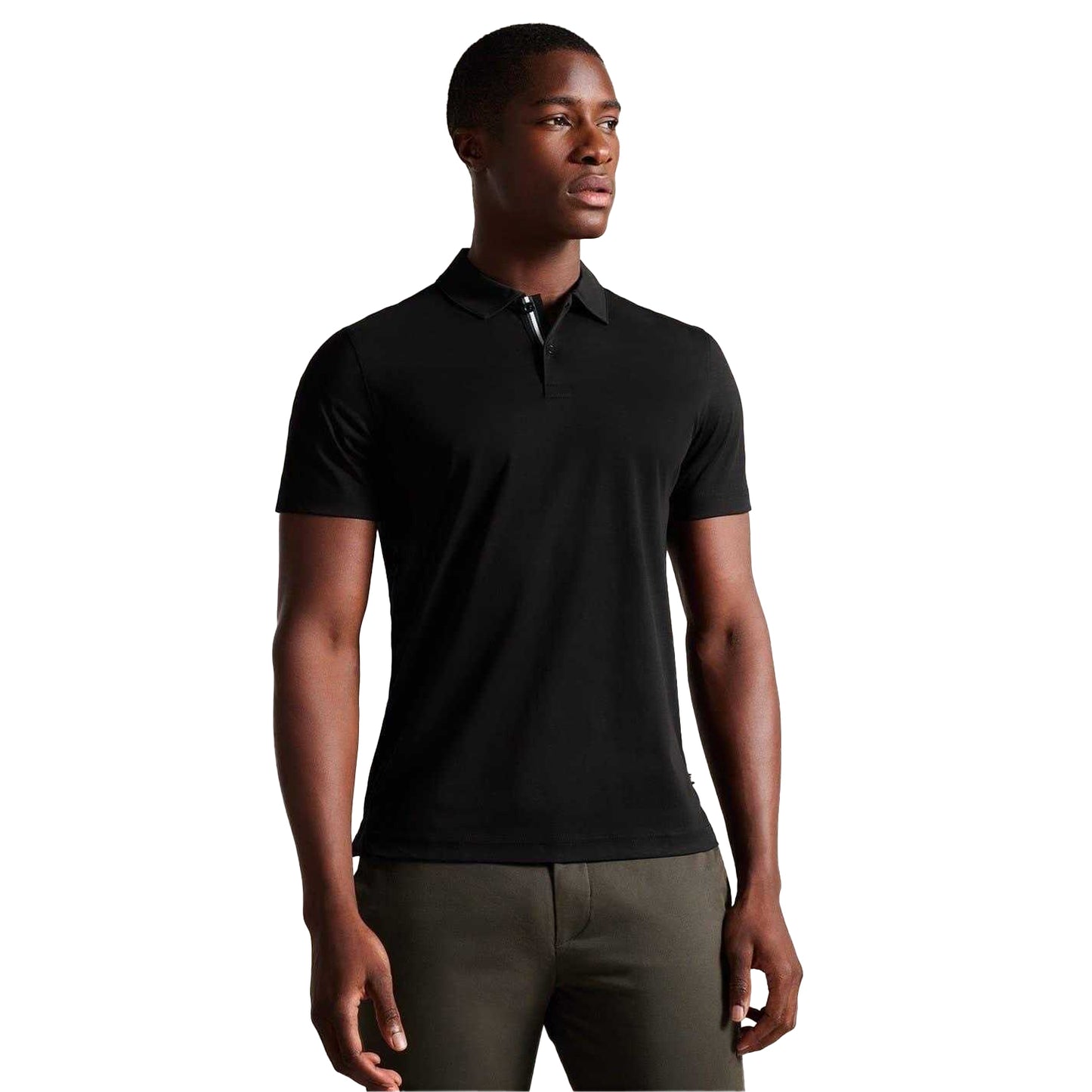 Black - Lifestyle - Ted Baker Mens Zeiter Cotton Polo Shirt