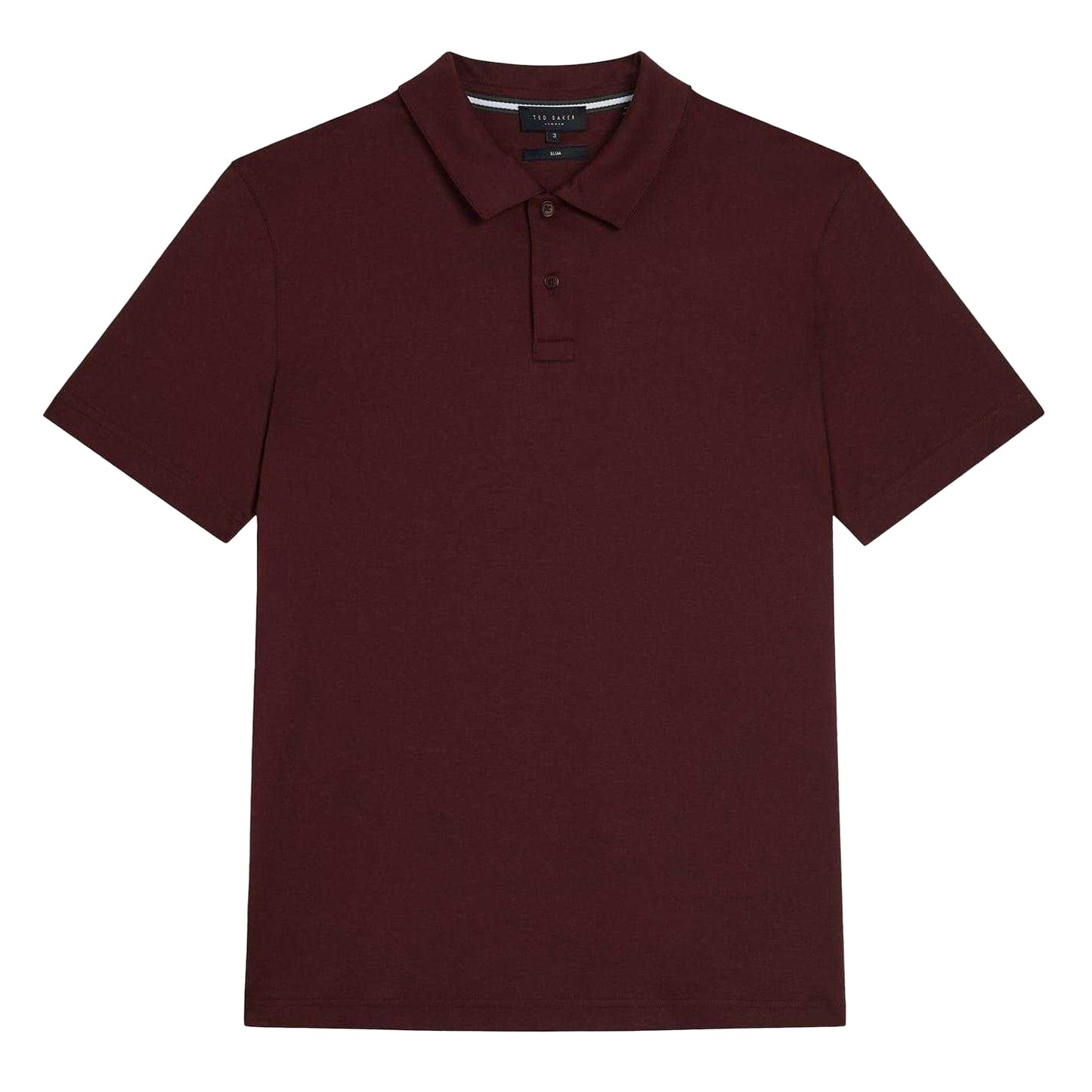 Maroon - Front - Ted Baker Mens Zeiter Cotton Polo Shirt