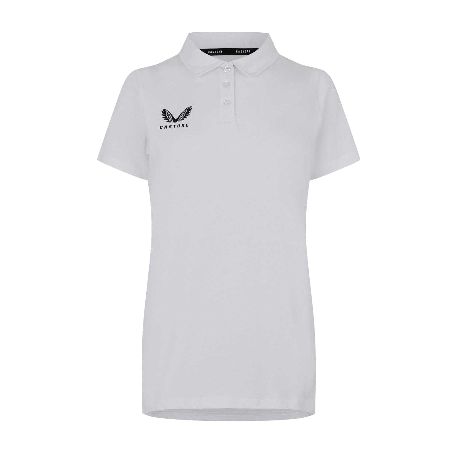 White - Front - Castore Womens-Ladies Regular Polo Shirt