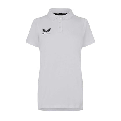 White - Front - Castore Womens-Ladies Regular Polo Shirt