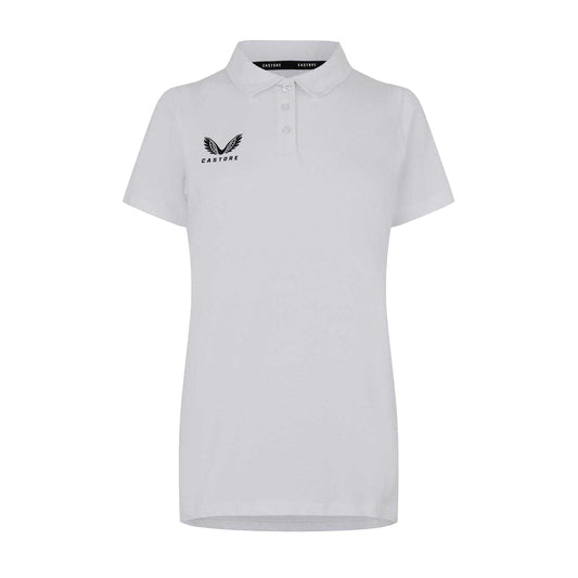White - Front - Castore Womens-Ladies Regular Polo Shirt