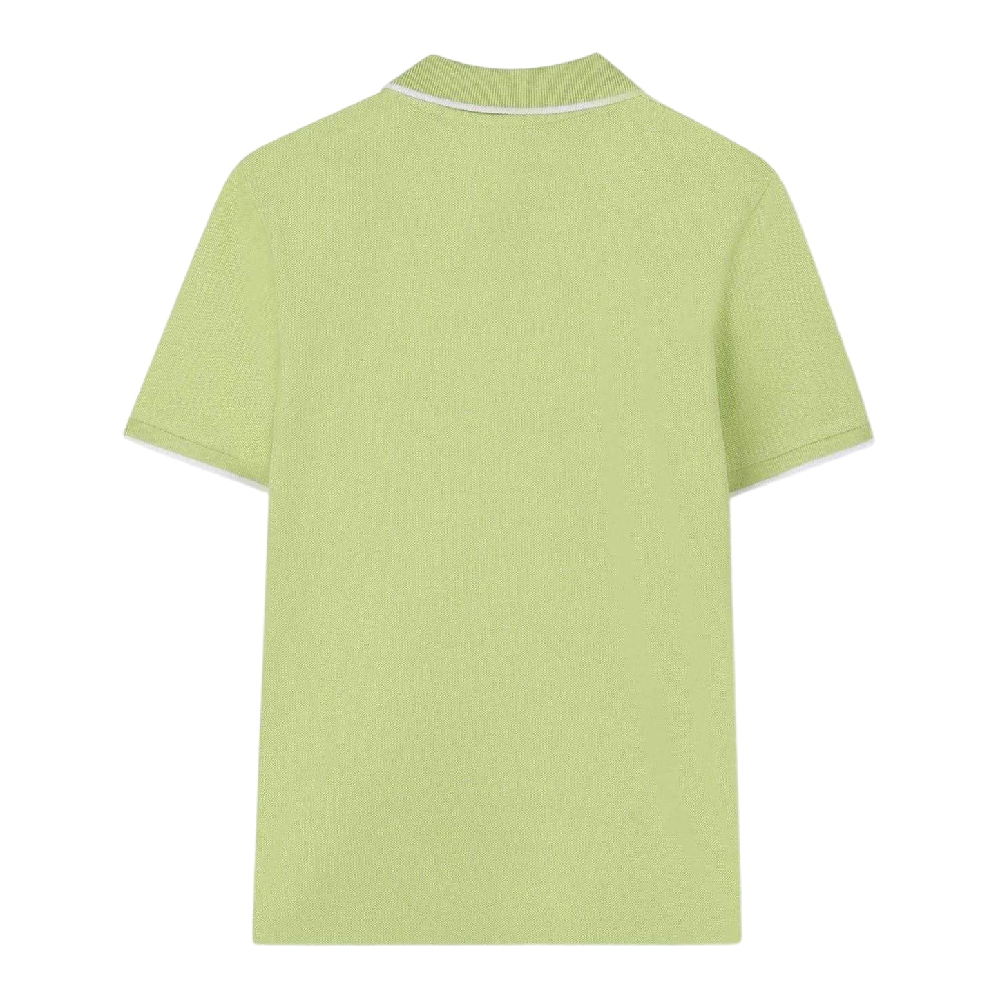 Apple Green - Back - Boss Childrens-Kids Contrast Tipped Short-Sleeved Polo Shirt
