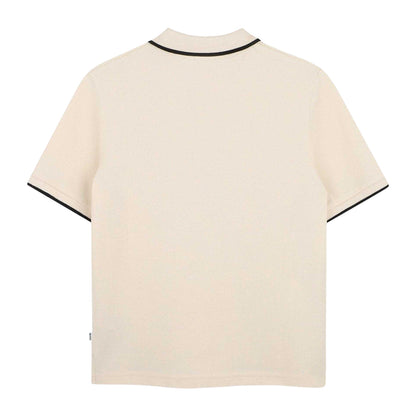 Sand - Back - Boss Childrens-Kids Contrast Tipped Short-Sleeved Polo Shirt
