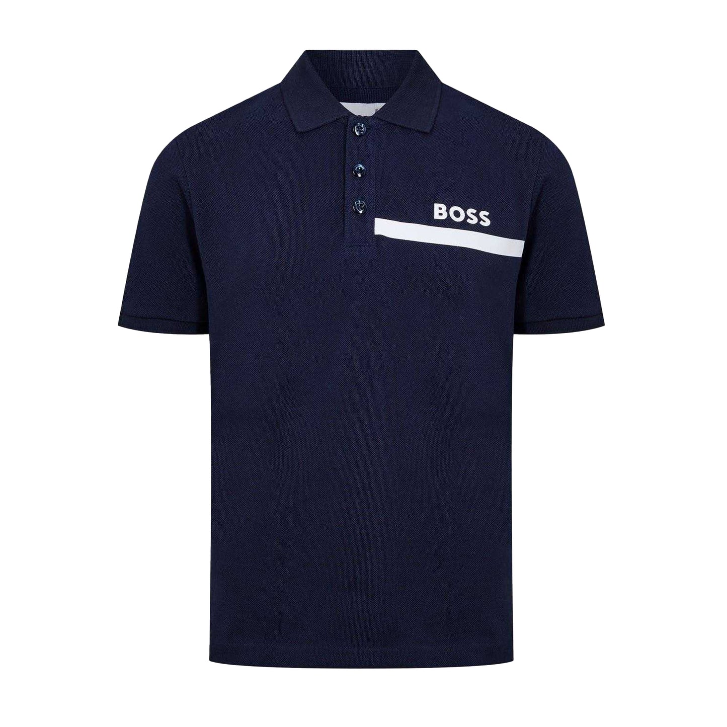 Navy - Front - Boss Mens Regular Polo Shirt