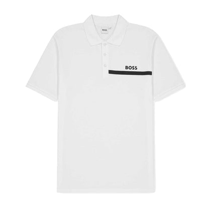 White - Front - Boss Mens Regular Polo Shirt