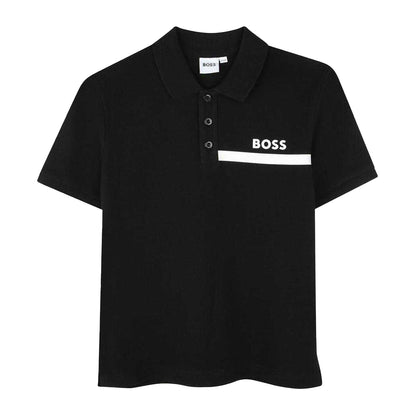 Black - Front - Boss Mens Regular Polo Shirt