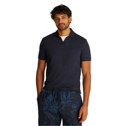 Desert Sky - Side - Tommy Hilfiger Mens Terry Regular Polo Shirt