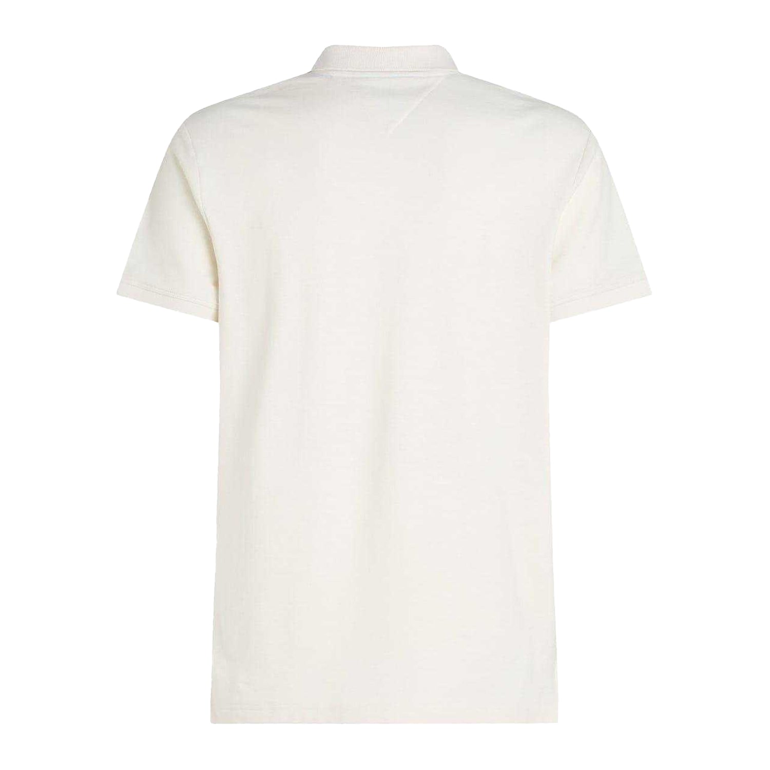 Ivory-Petal - Back - Tommy Hilfiger Mens Terry Regular Polo Shirt