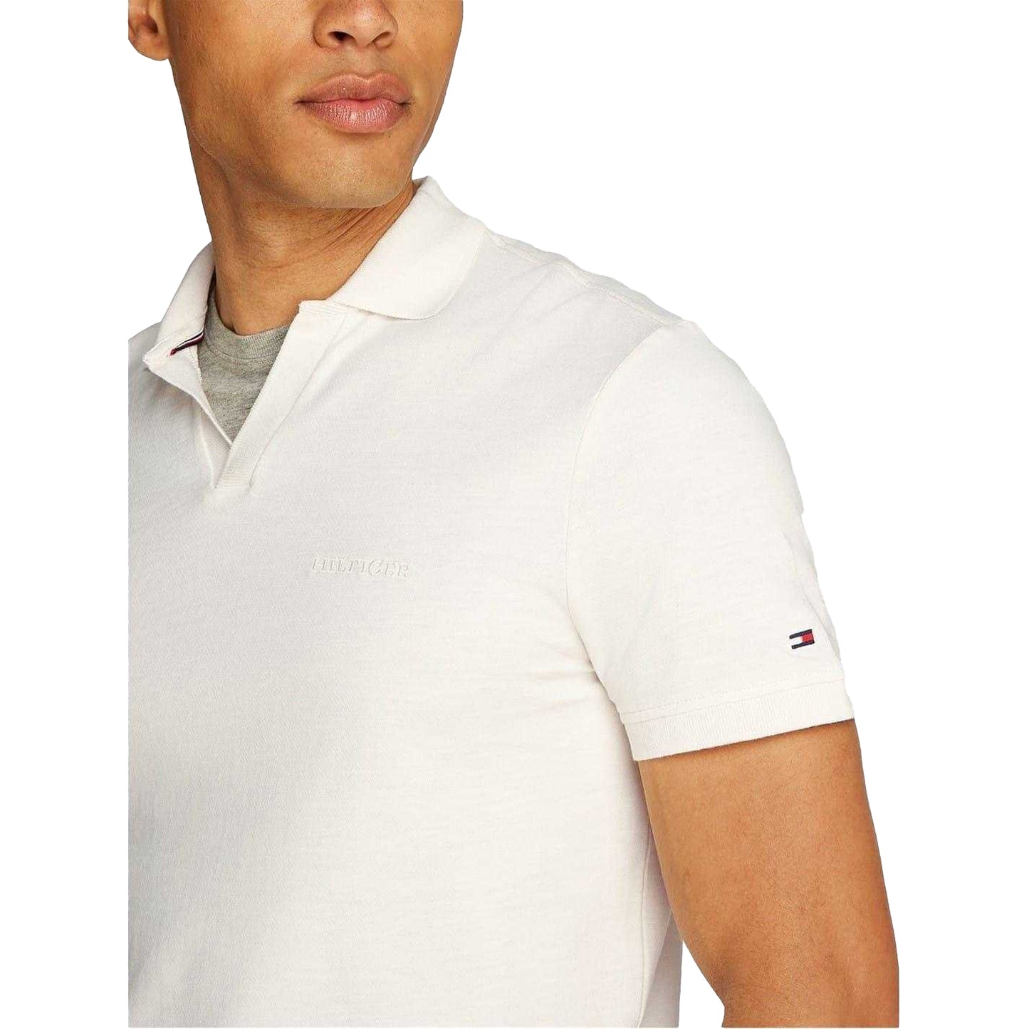 Ivory-Petal - Lifestyle - Tommy Hilfiger Mens Terry Regular Polo Shirt