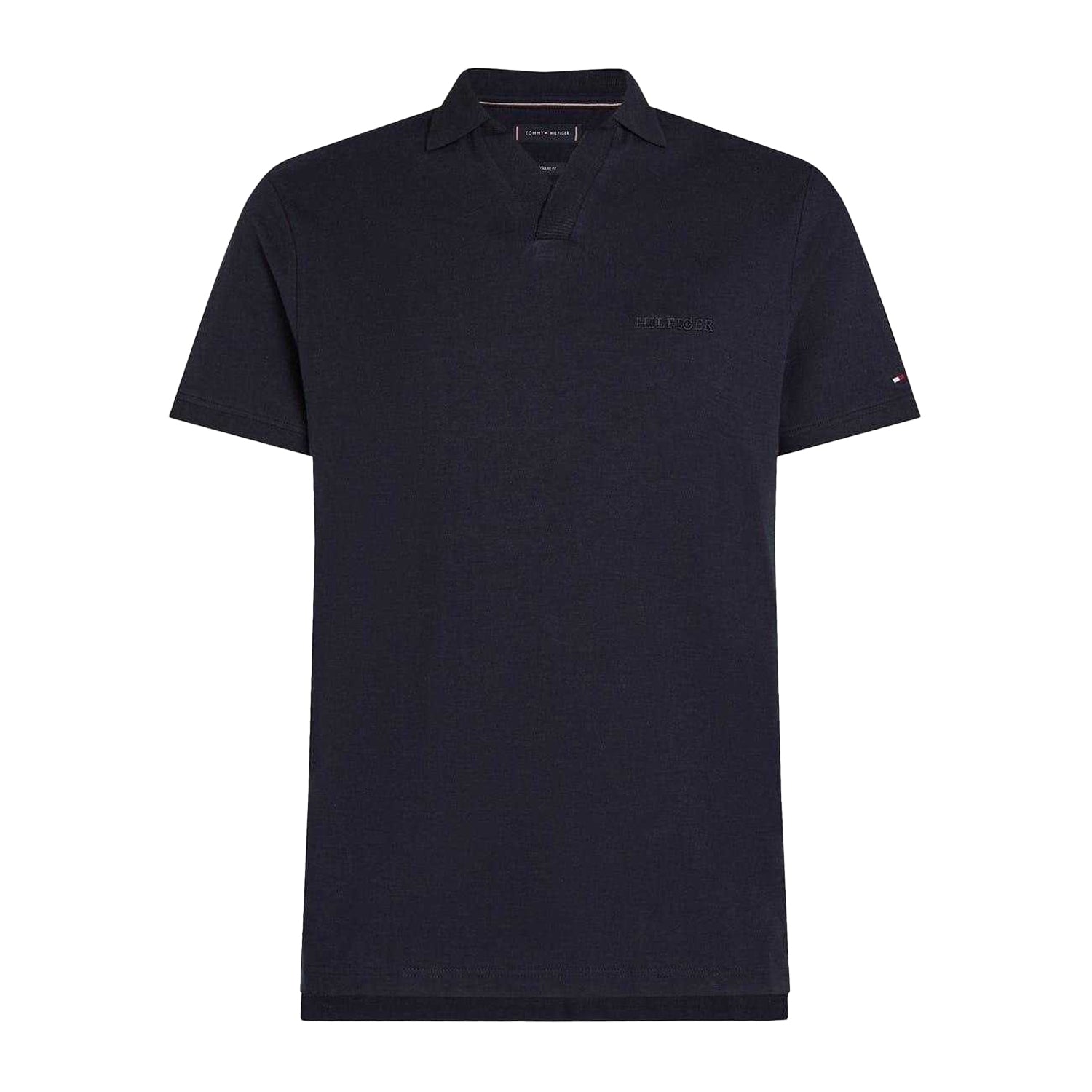 Desert Sky - Front - Tommy Hilfiger Mens Terry Regular Polo Shirt