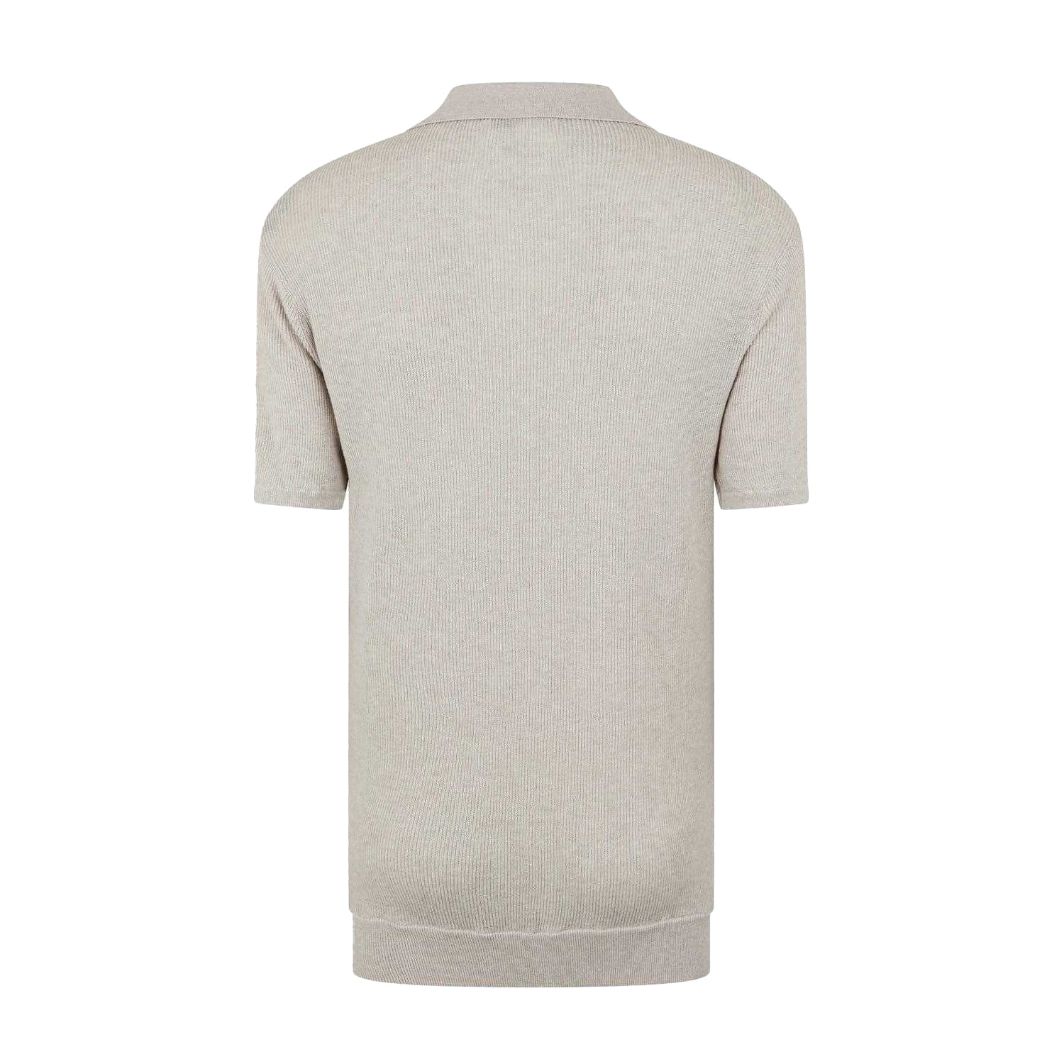 Putty Marl - Back - Jack Wills Mens Knitted Polo Shirt