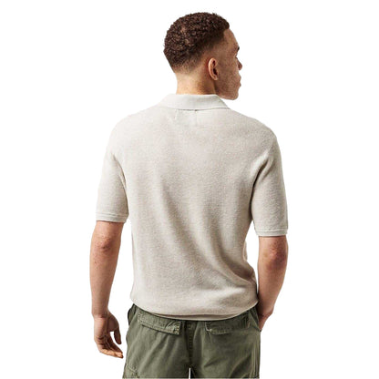 Putty Marl - Lifestyle - Jack Wills Mens Knitted Polo Shirt