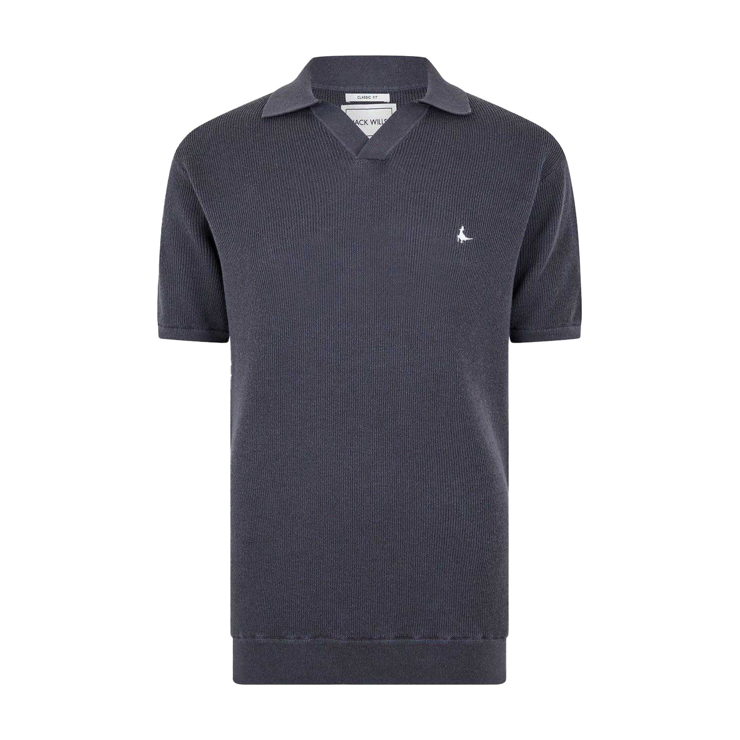 Forged Iron - Front - Jack Wills Mens Knitted Polo Shirt
