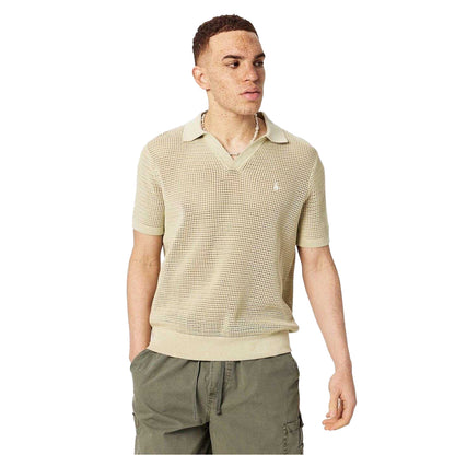Pistachio - Side - Jack Wills Mens Knitted Regular Polo Shirt
