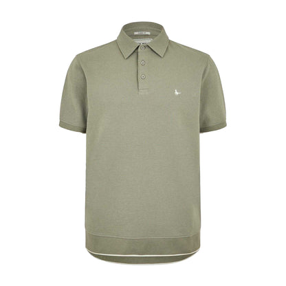 Silver Sage - Front - Jack Wills Mens Textured Regular Short-Sleeved Polo Shirt