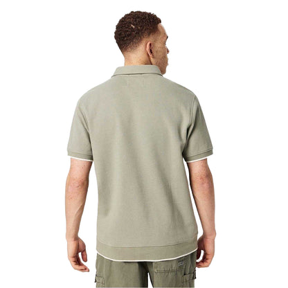 Silver Sage - Back - Jack Wills Mens Textured Regular Short-Sleeved Polo Shirt