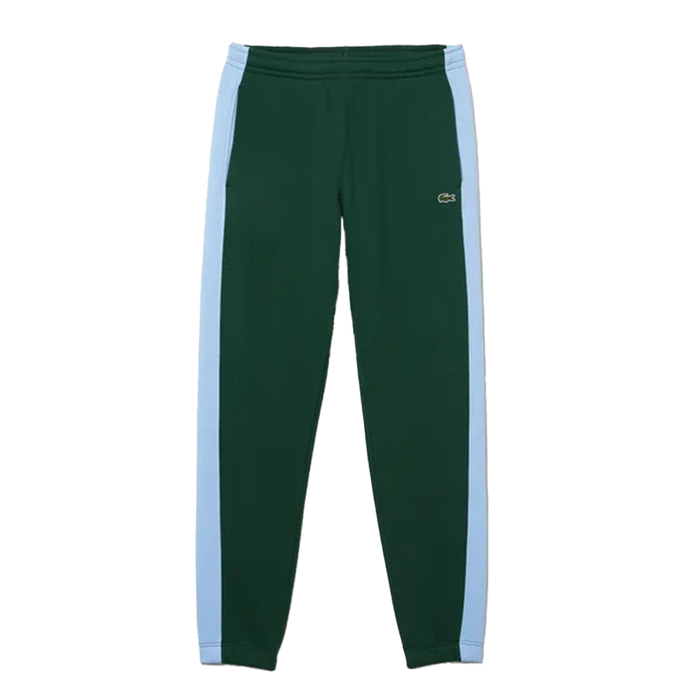 Green - Front - Lacoste Mens Contrast Striped Jogging Bottoms