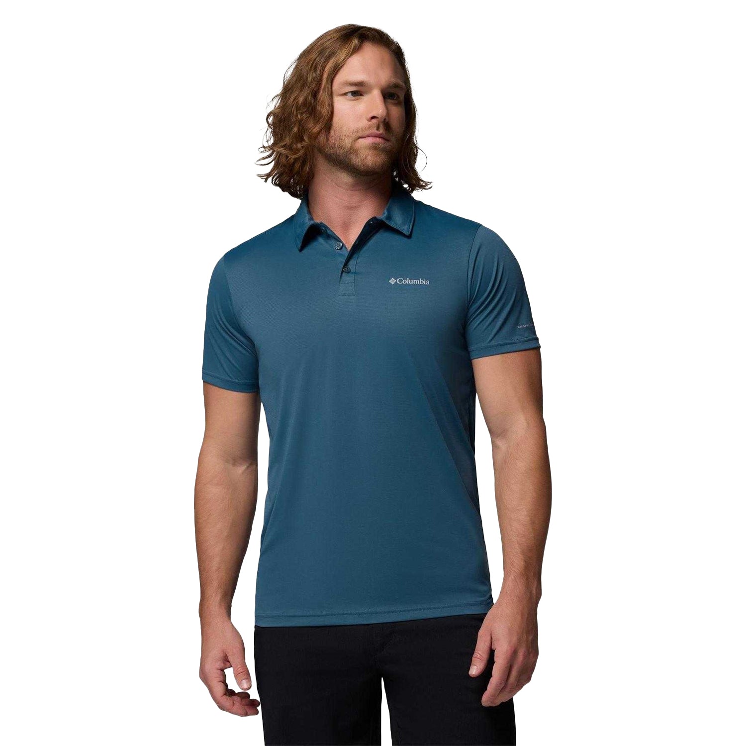 Blue - Front - Columbia Mens Short-Sleeved Polo Shirt
