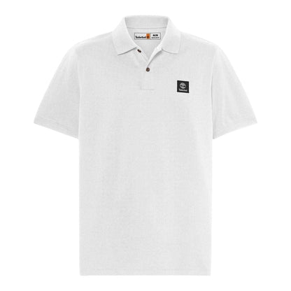 White - Front - Timberland Mens Badge Regular Short-Sleeved Polo Shirt