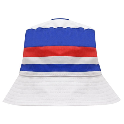 White - Front - England Unisex Adult Striped Textile Bucket Hat
