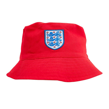 Red-White - Front - England Unisex Adult Camouflage Fabric Bucket Hat