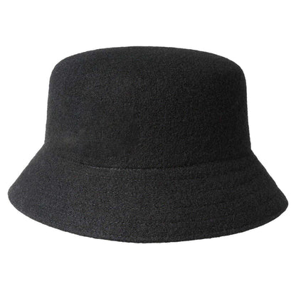 Black - Back - Kangol Unisex Adult Seamless Wool Casual Bucket Hat