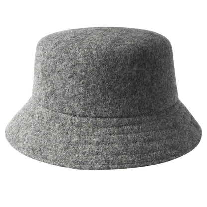 Flannel Grey - Back - Kangol Unisex Adult Seamless Wool Casual Bucket Hat