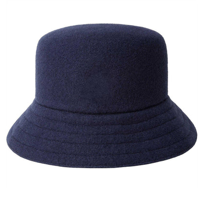 Navy - Back - Kangol Unisex Adult Seamless Wool Casual Bucket Hat