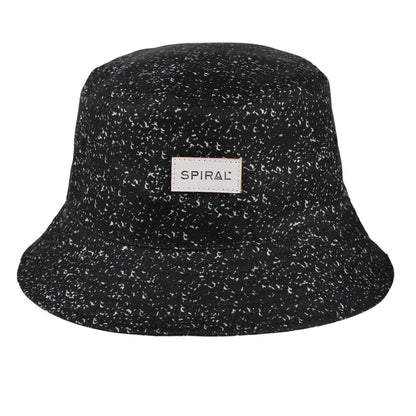 Black - Front - Spiral Unisex Adult Bucket Hat