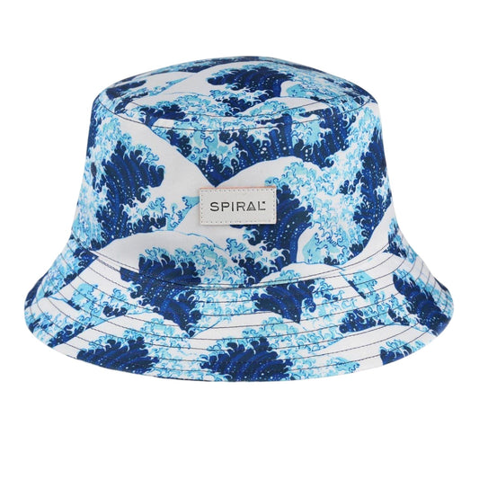 Multicoloured - Front - Spiral Unisex Adult Wave Bucket Hat