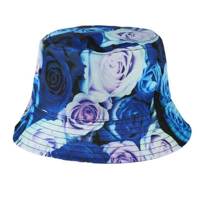 Multicoloured - Back - Spiral Unisex Adult Floral Pattern Casual Bucket Hat