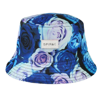 Multicoloured - Front - Spiral Unisex Adult Floral Pattern Casual Bucket Hat
