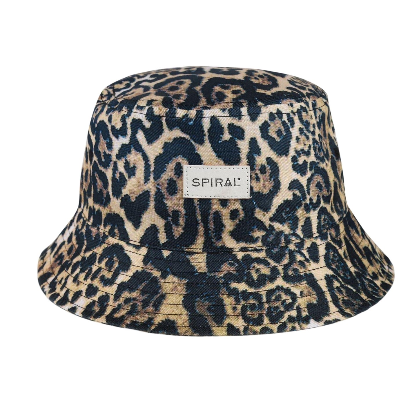 Brown - Front - Spiral Unisex Adult Leopard Print Casual Bucket Hat