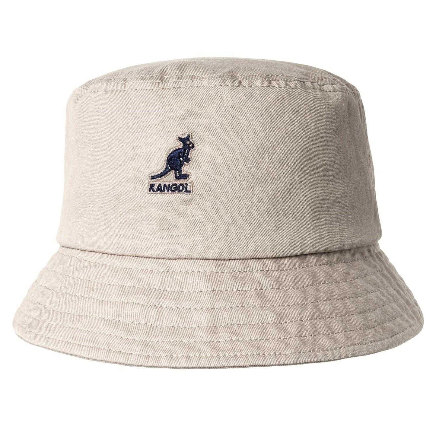 Beige - Front - Kangol Unisex Adult Washed Cotton Casual Bucket Hat